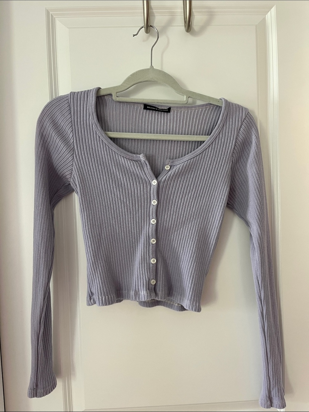 Brandy Melville Lavender Ribbed Top